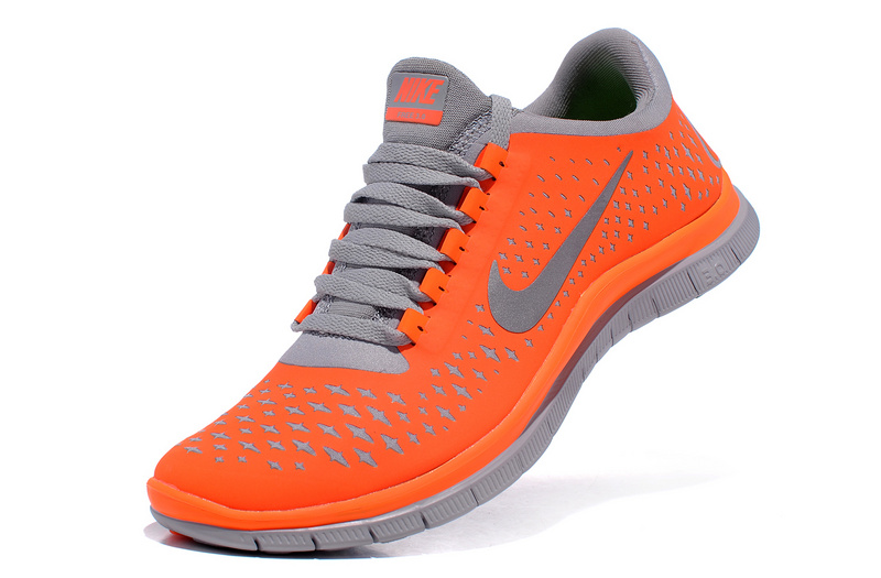 Hot Nike Free3.0 Women Shoes Gray/Orangered